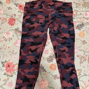 lululemon athletica Camouflage Leggings - Black, Blue, Red